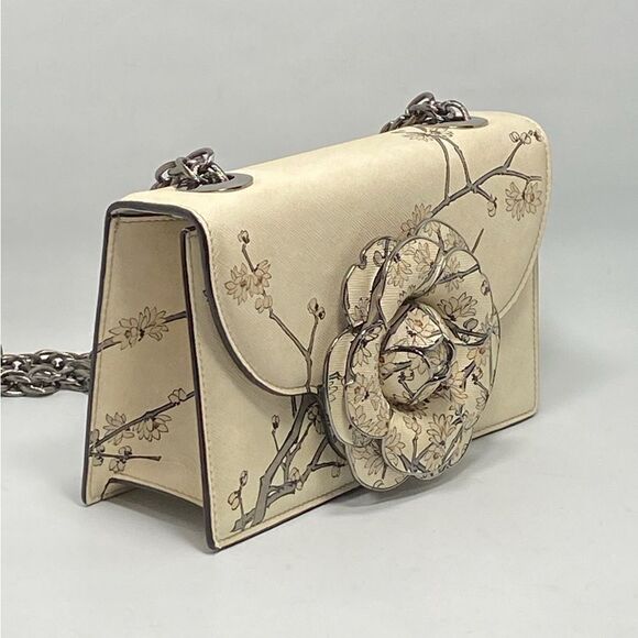 Oscar de la Renta Tro Printed Saffiano Leather Crossbody Bag - Picture 7 of 16